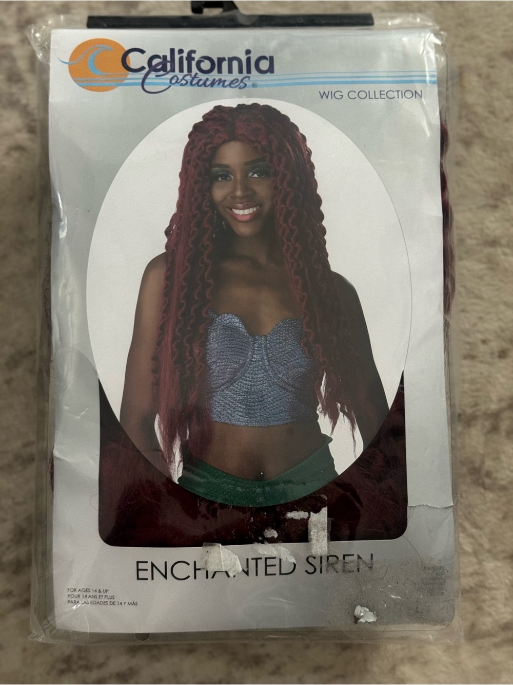 California Costumes Enchanted Siren Long Burgundy Braided Wig